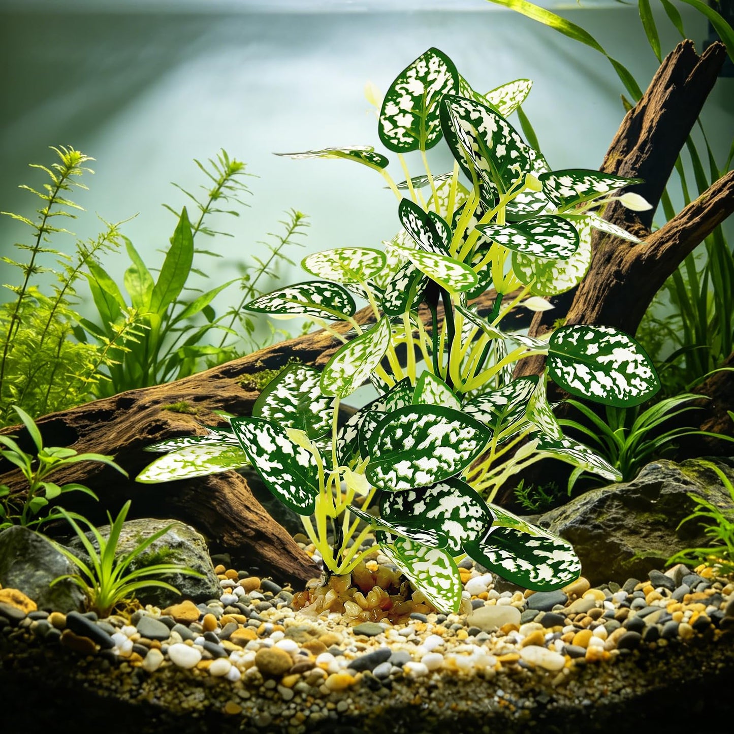 Silk Aquarium Plants 2-Pack, 8.6-inch Artificial Aquarium Silk Plants -  Simulated Fish Habitat Decor, Safe Silk Plants For Aquariums Fish Fishbowl