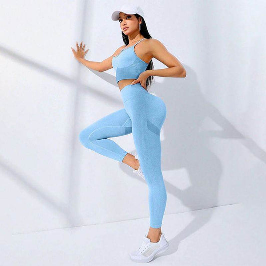 New Seamless Yoga Shorts Set For Women