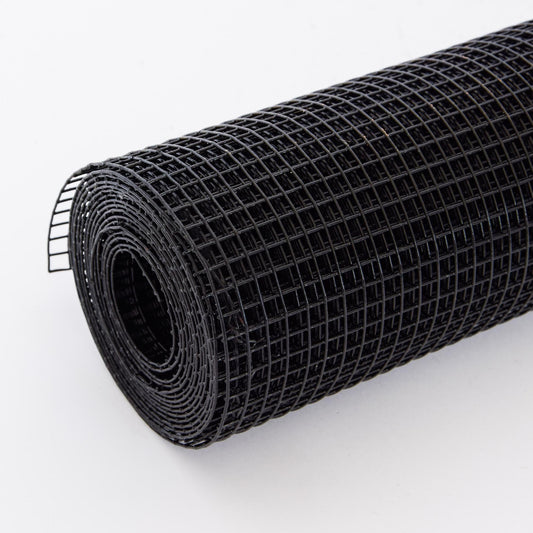 24 Inch 100 Ft Black Vinyl Coated Hardware Cloth, 21 Gauge 0.25 Inch Black PVC Hardware Cloth, Black Welded Wire Fence Supports Poultry Netting Cage Home Improvement And Chicken Coop