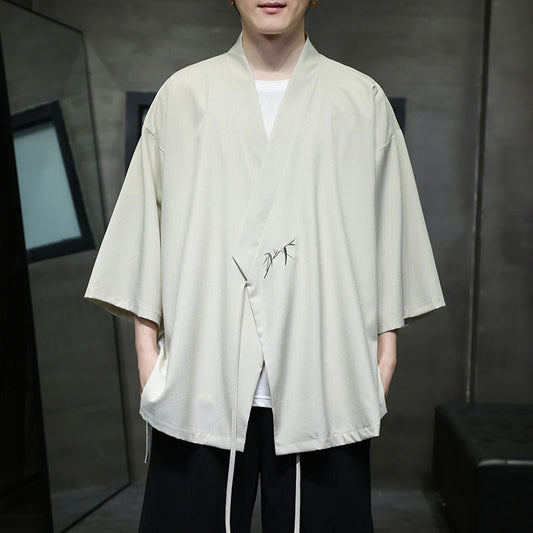 Plus-size Loose-fit New Chinese-style Mens Top
