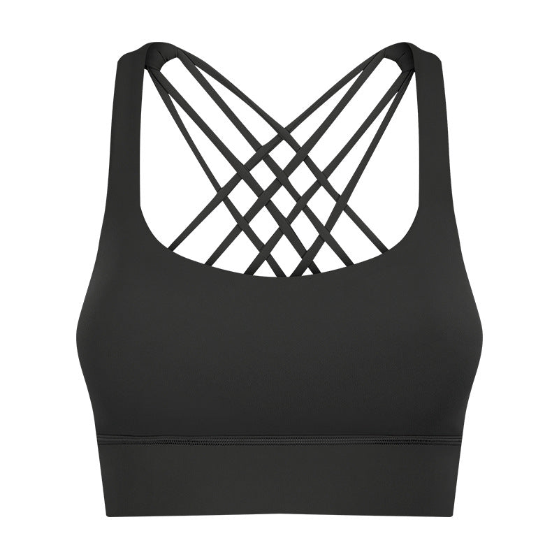New Sports Underwear Women's Hem Widened Cross Beauty Back