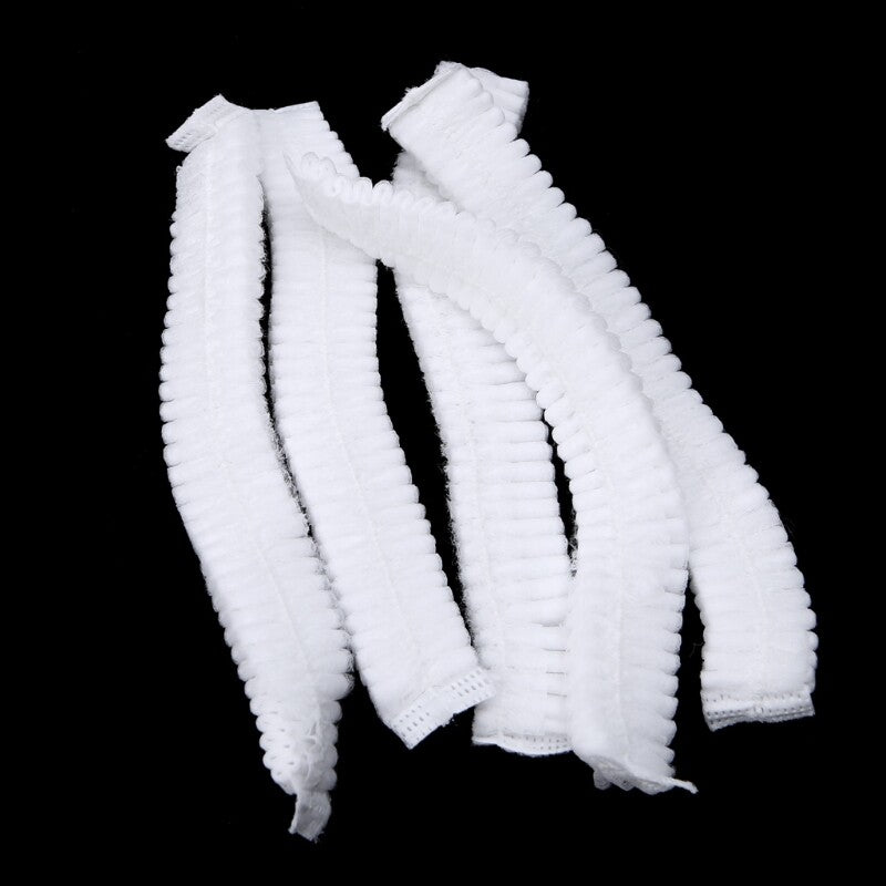 10 0 0Pcs Disposable Head Cover Hair Net White Elastic Hair Cap For Beauty Salon