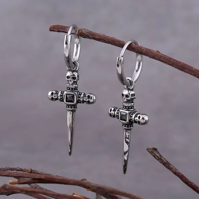 Japanese And Korean Titanium Steel Earrings With A Unique, Personalized Style