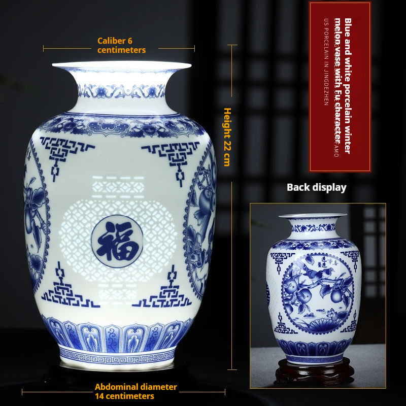 Creative Printing Versatile Ceramic Vase Ornament Crafts Gift