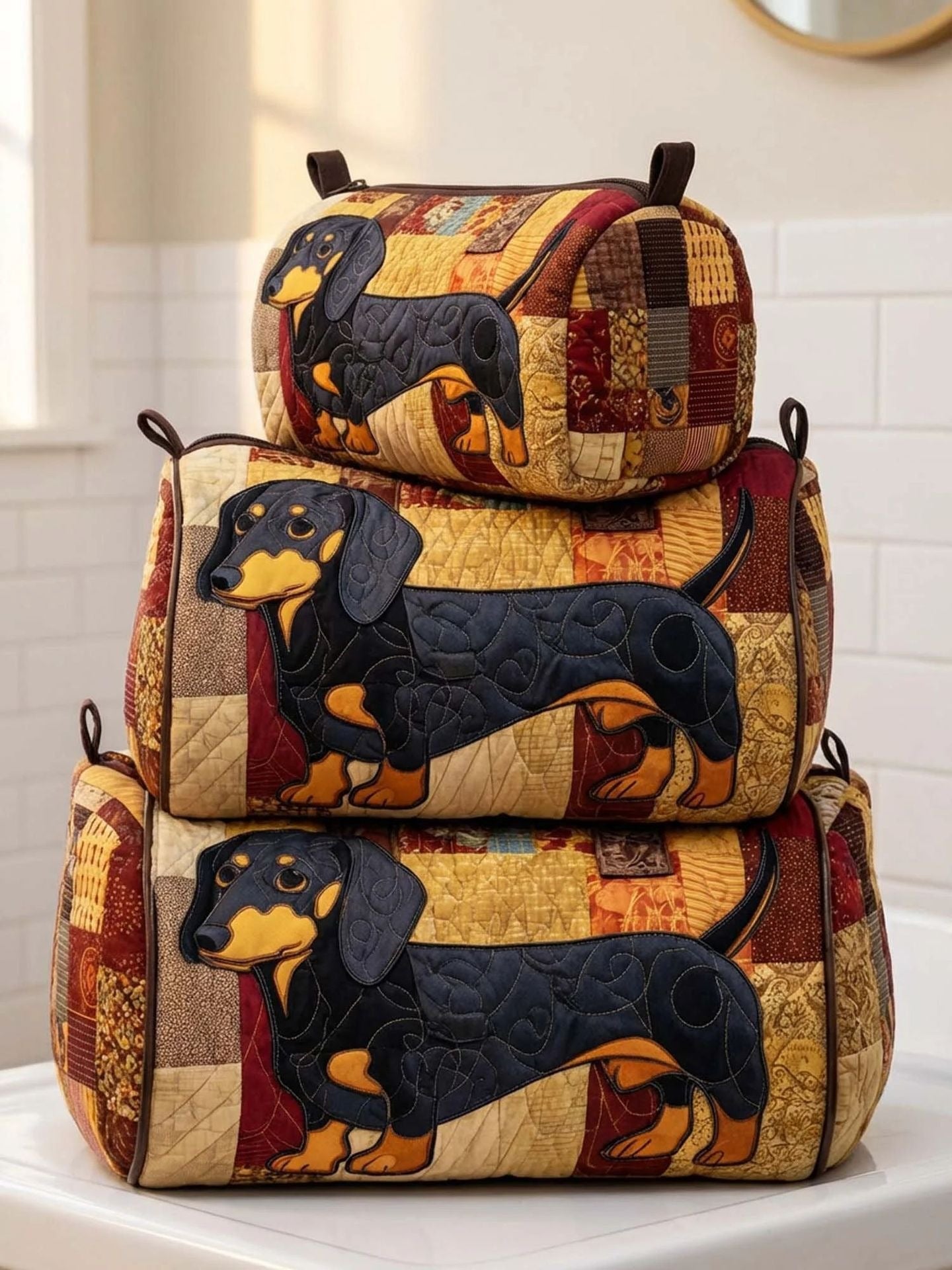 Printed Storage Makeup Three-Piece Set Multifunctional Bag