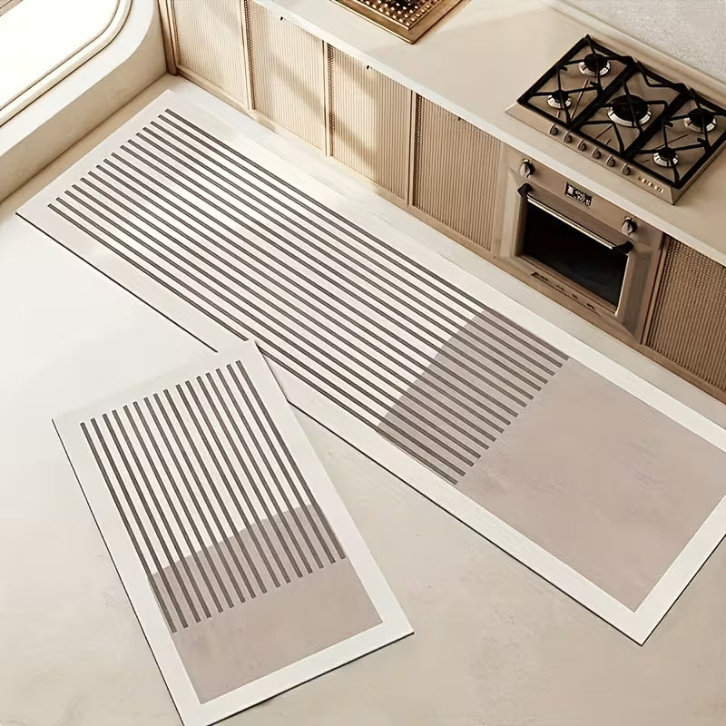 Cross-border Wholesale Crystal Velvet Modern Geometric Floor Mat Kitchen Rug