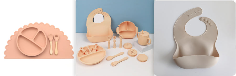 Silicone Meal Mat Feeding Set Washable And Foldable