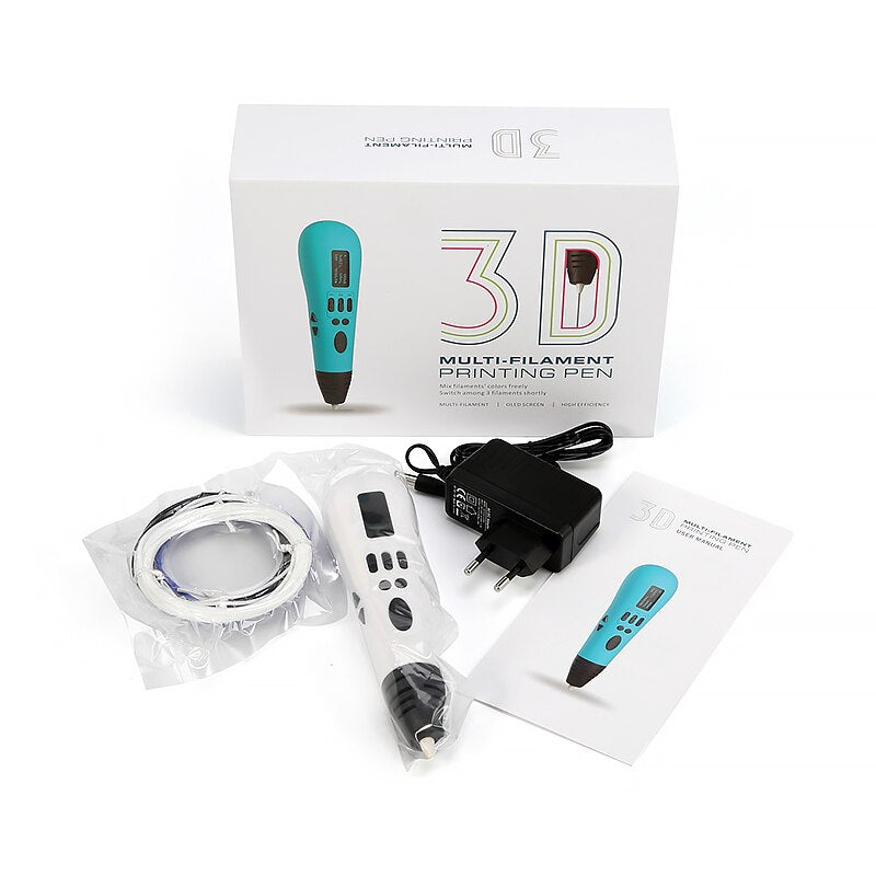 Luxury High Quality 3D Printing Pen 1.75mm Filament DIY Creative 3D Colorful Drawing Pen For Kids Best Christmas Gift
