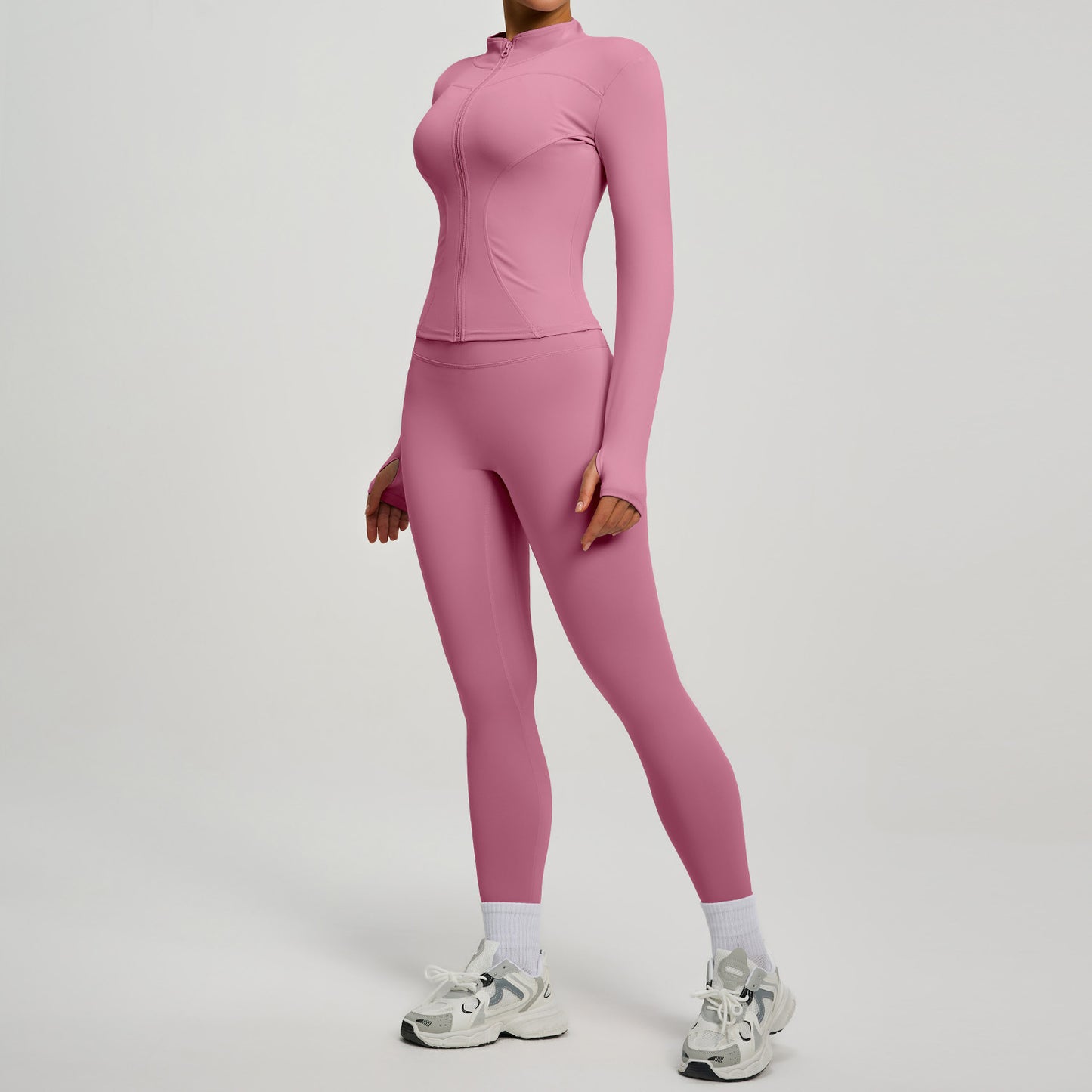 Fitness High-waist Butt-lifting Running Two-piece Set