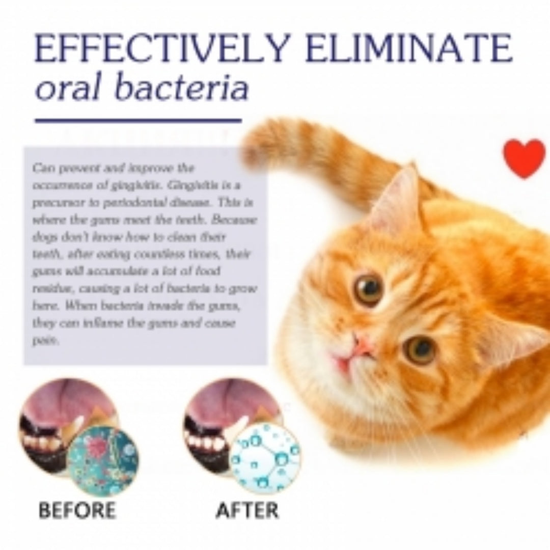 Yegbong Pet Mouth Cleaning Cream, Cats And Dogs Clean Bad Breath Tartar Stains White Teeth Cream