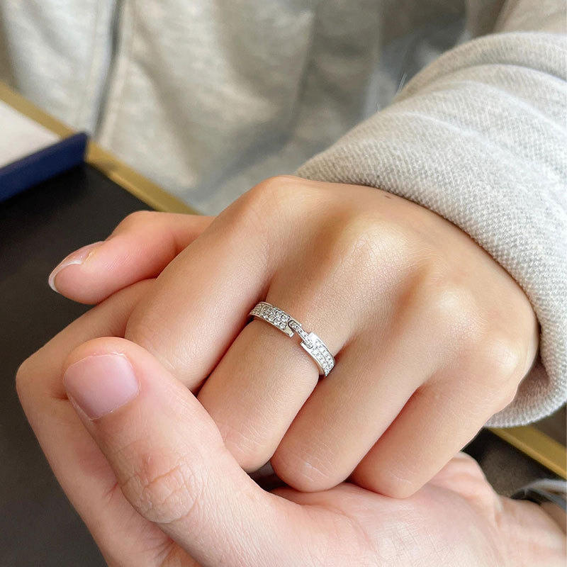 Korean Aesthetic 925 Sterling Silver Adjustable Plain Ring
