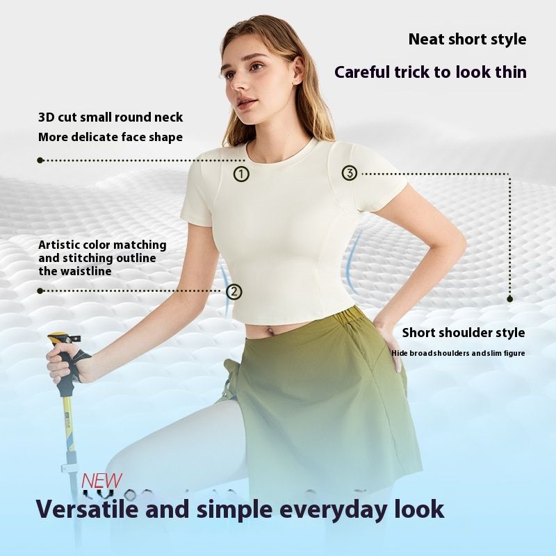 Yoga Clothing Top Women's Sports Short-sleeved T-shirt