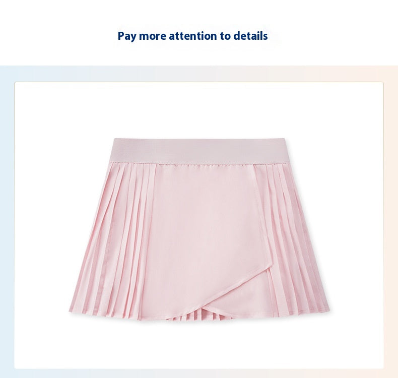 Cooling Three Points Exercise Skort Fashion Yoga Cross Front Pleated Skirt Tennis Skirt