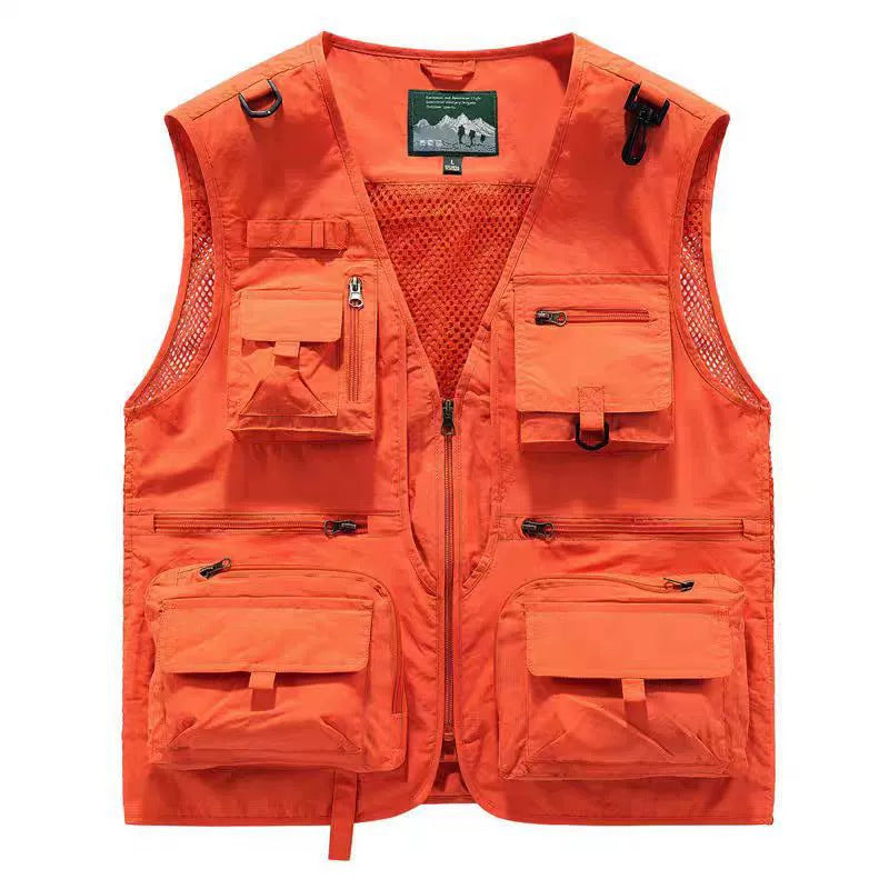 Crewneck Outdoor Hiking Promotional Vest With Multiple Pockets