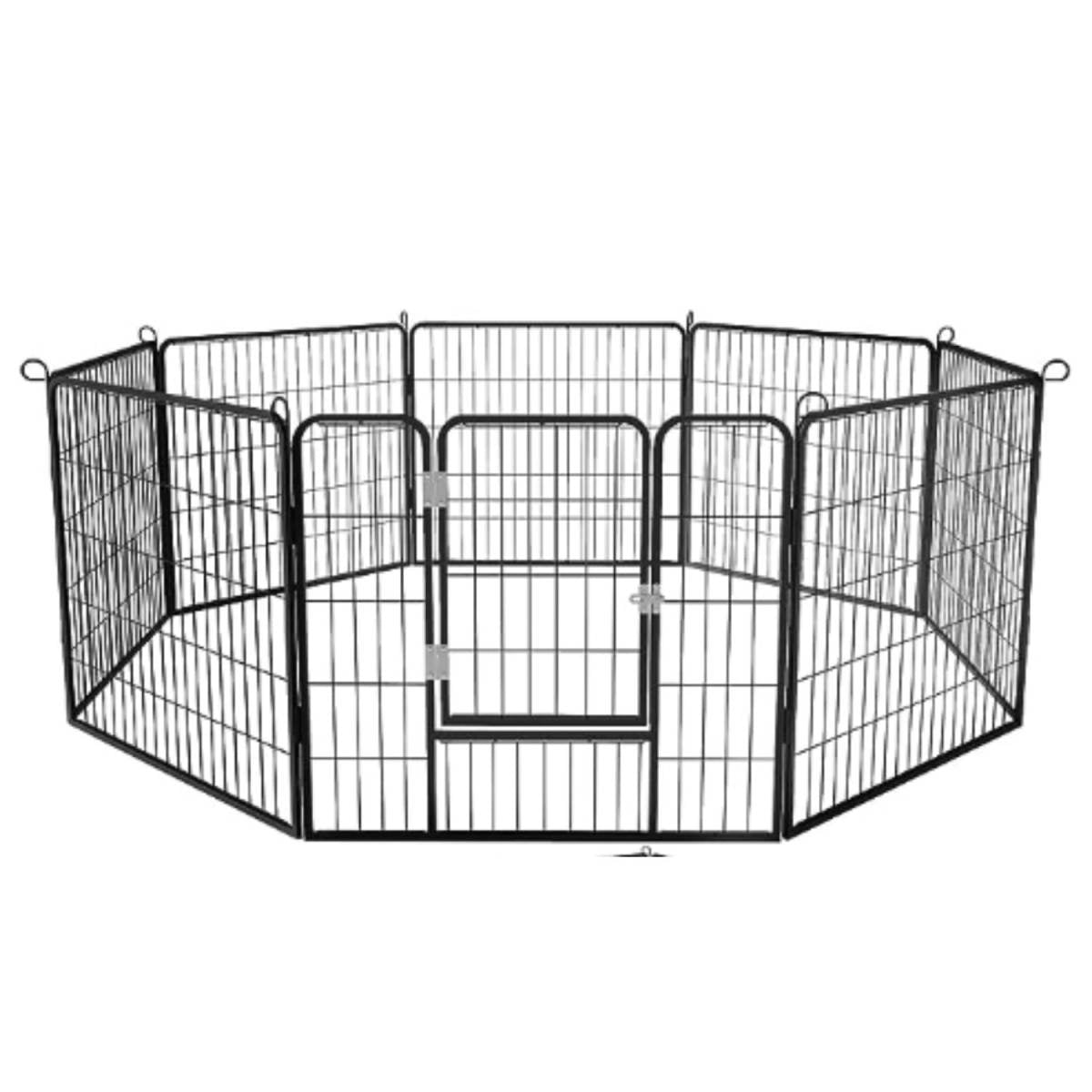 Indoor Outdoor Dog Playpen, Premium Pet Puppy Fence With Gate, Portable Cage