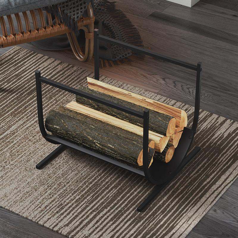 Durable Wooden Storage With A Large-capacity Firewood Rack