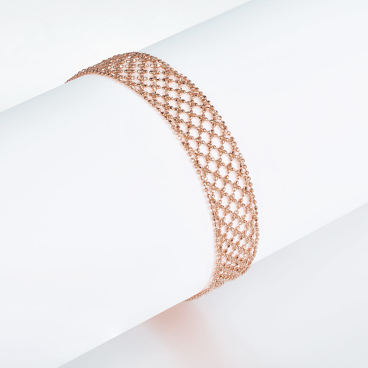 S925 Sterling Silver Hollow Mesh Bracelet For Women, 3.5g Lightweight Wide Chain, Platinum Gold Rose Gold Plated, Fashion Jewelry Gift Box