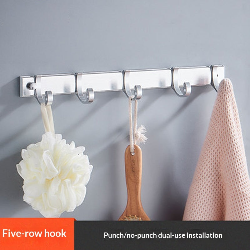 Space Aluminum Bath Towel Rack Bathroom Storage Rack 6-Piece Set