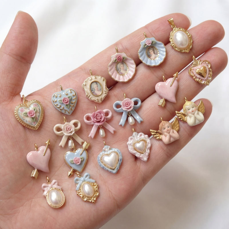 Loving-heart Pendant Shell And Boweveryday Accessories