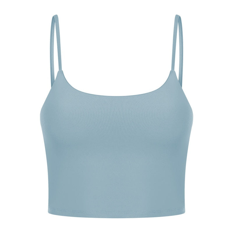 Yoga Jacket Women's Sports Underwear With Chest Pad Thin Belt Beauty Back
