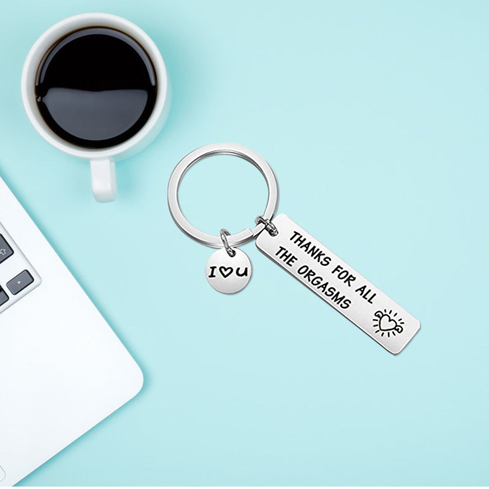 Couples Valentines Keychain Thanks For All The Orgasms Keychain Key Ring Gift For Husband Wife