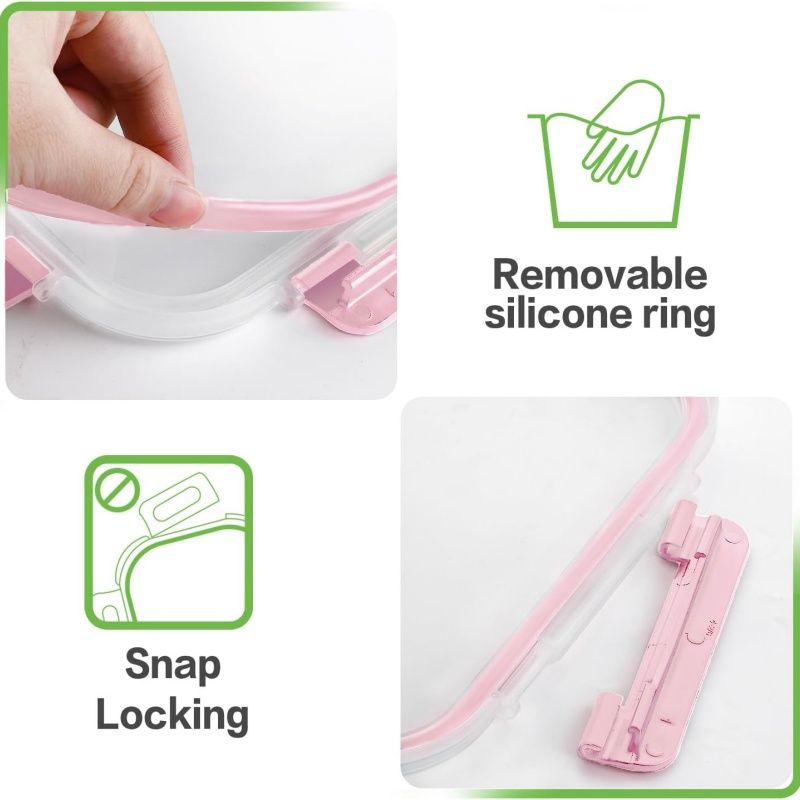 Glass Food Storage Containers With Lids - 5 Airtight Food Storage Containers