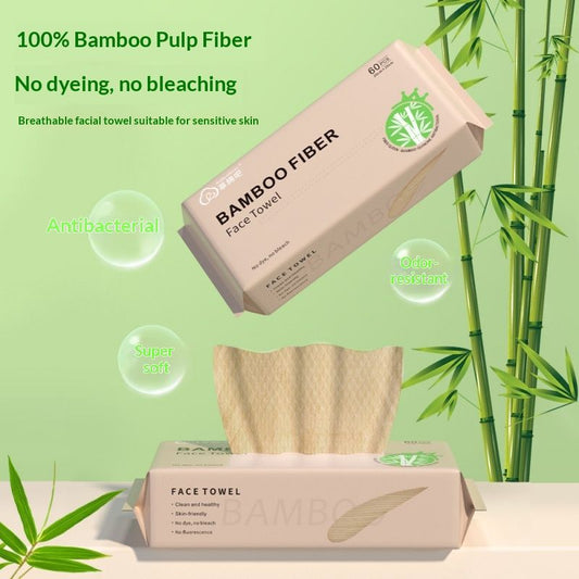 Bamboo Fiber Disposable Soft Facial Wipes