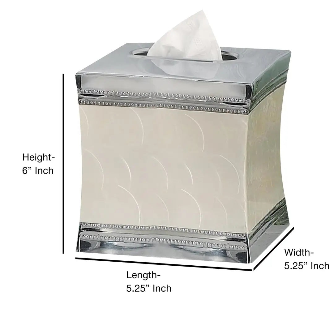 Tissue Box   Fantasy Stainless Steel Square Facial Tissue Box Cover Holder