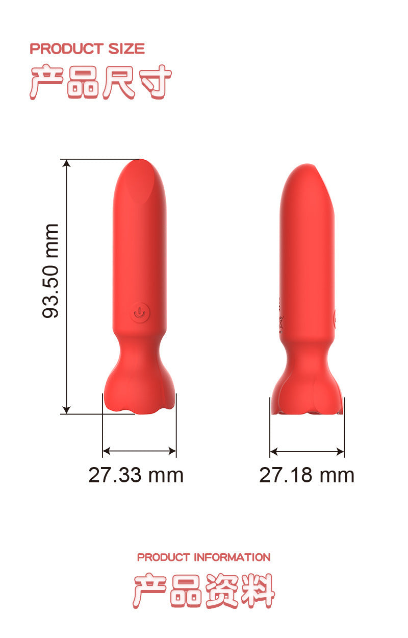 Rose-Shaped Rechargeable Mini Bullet Vibrator, APP-Controlled, Quiet Powerful, Portable Personal Massager For Women