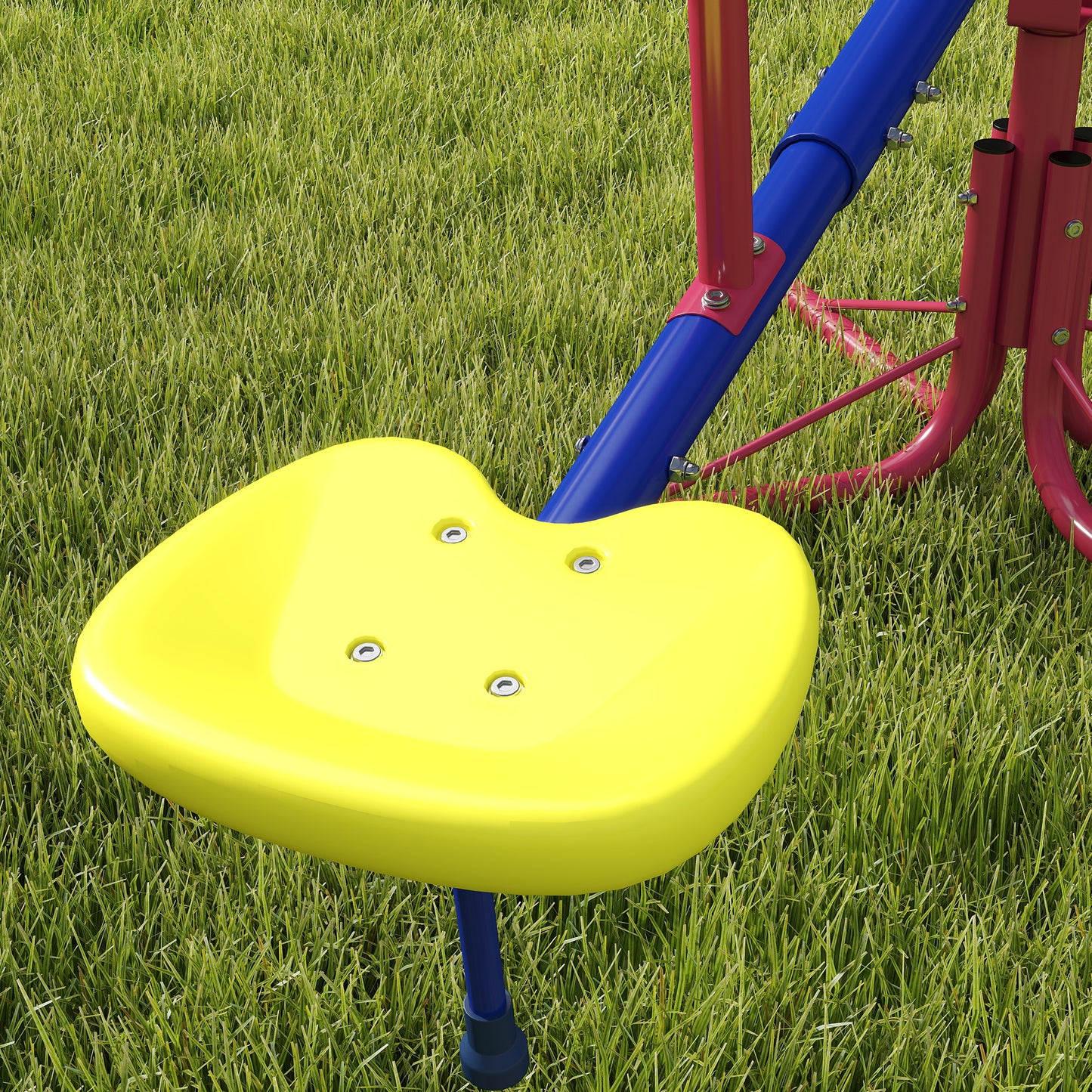 Kids Seesaw Swivel Teeter Totter with 360° Spinning, 4 Seater Seesaw Outdoor Playground Equipment for Backyard, Boys and Girls Aged 3-8 Years Old