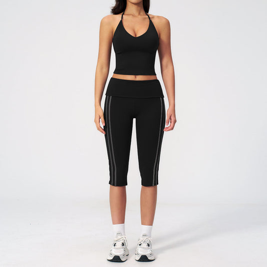 Womens Shock-Proof Yoga Outfit With A Beautiful Back Design