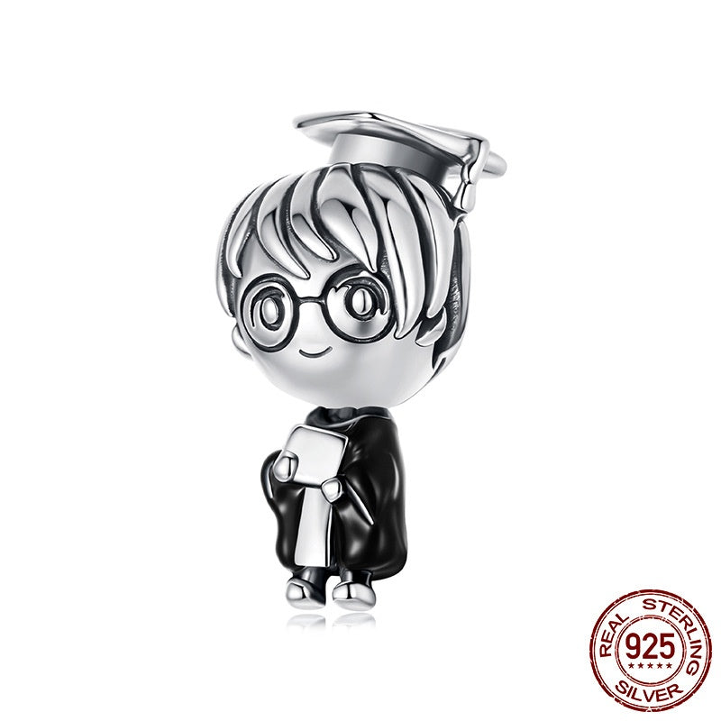Graduation Season Boy Diy Bead Accessories S925 Sterling Silver Beads