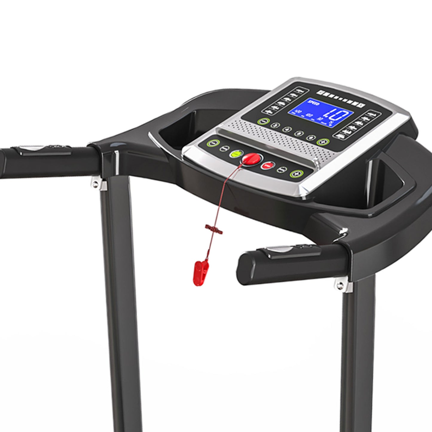 3.5  Portable Foldable Treadmill With Handles  Slope Home Walking Running Treadmill 0.5-7.5 MPH 330 Lb Weight Capacity