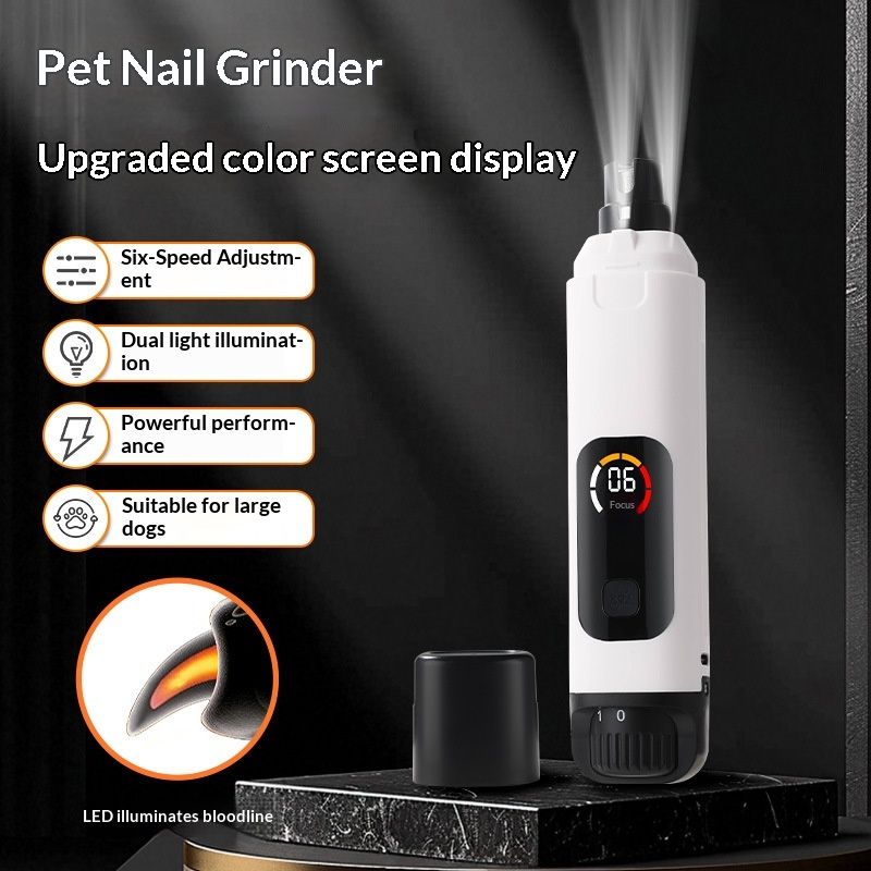 Portable Home Electric Pet Nail Grinder With LED Light