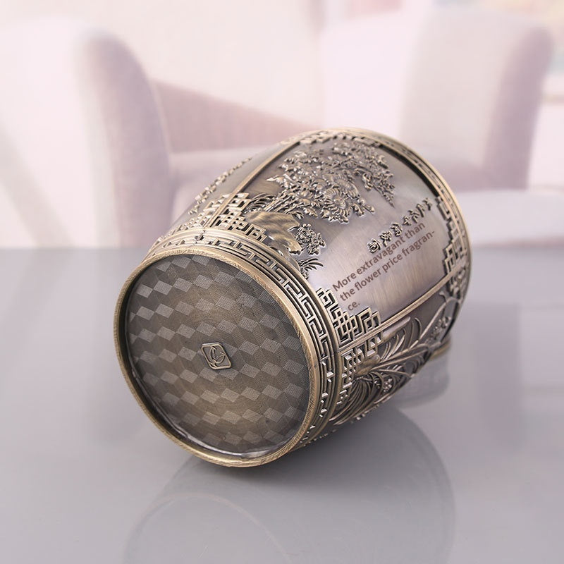 Creative Metal Tea Canister For Home Living Room