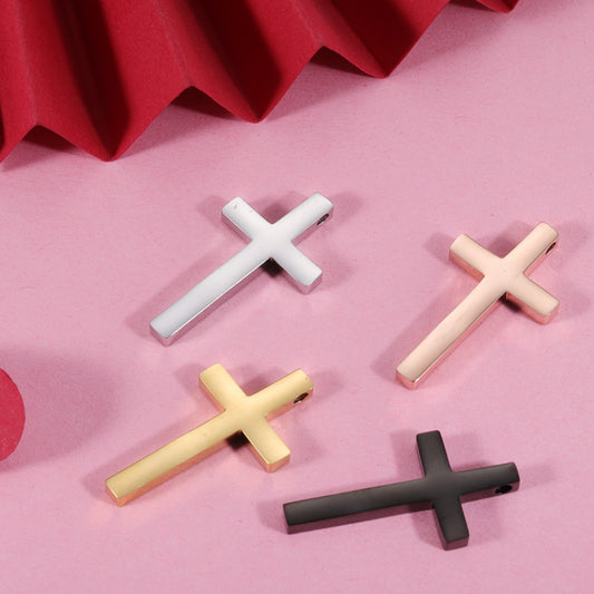 Mirror Stainless Steel Cross Ornament Accessories
