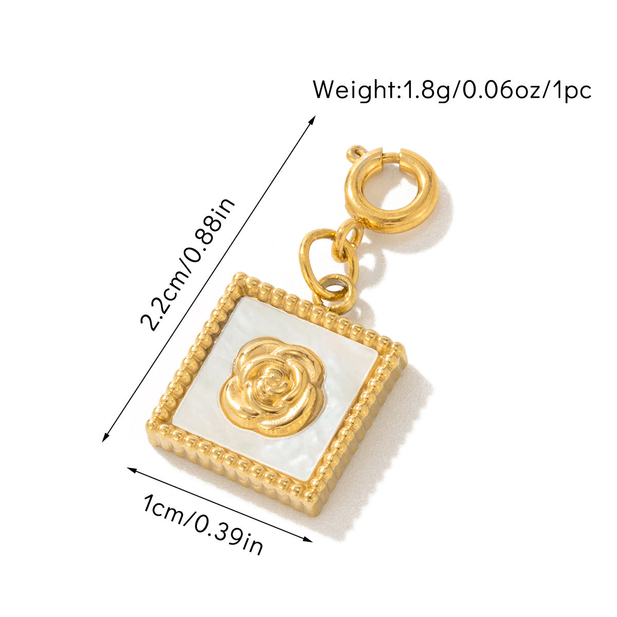 Gold-plated Accessories Traditional-style Pendants DIY Jewelry Handmade Components With Bead-setting Holes