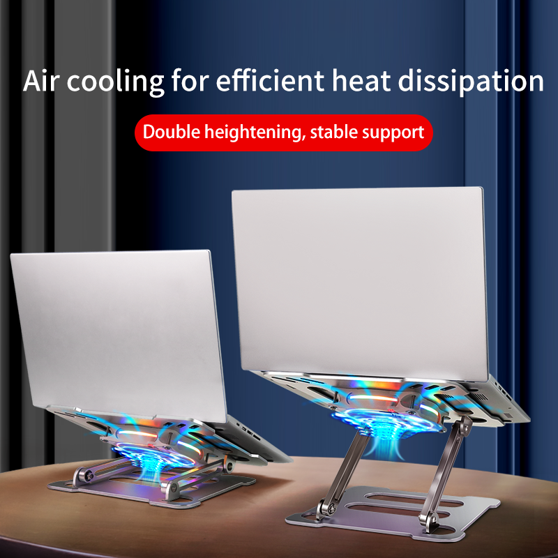 Creative Accessories Aluminum Alloy Desktop Heightening Notebook Cooling Rack