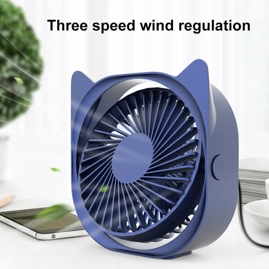 Desktop Mini Portable Electric Fan 360 Degree Adjustable Summer Cooling Tool