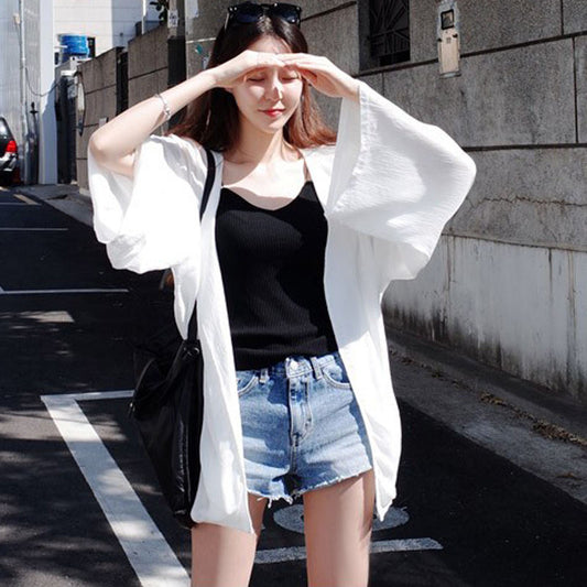Korean-style Sun-protective Jacket Womens Versatile Lightweight Outerwear
