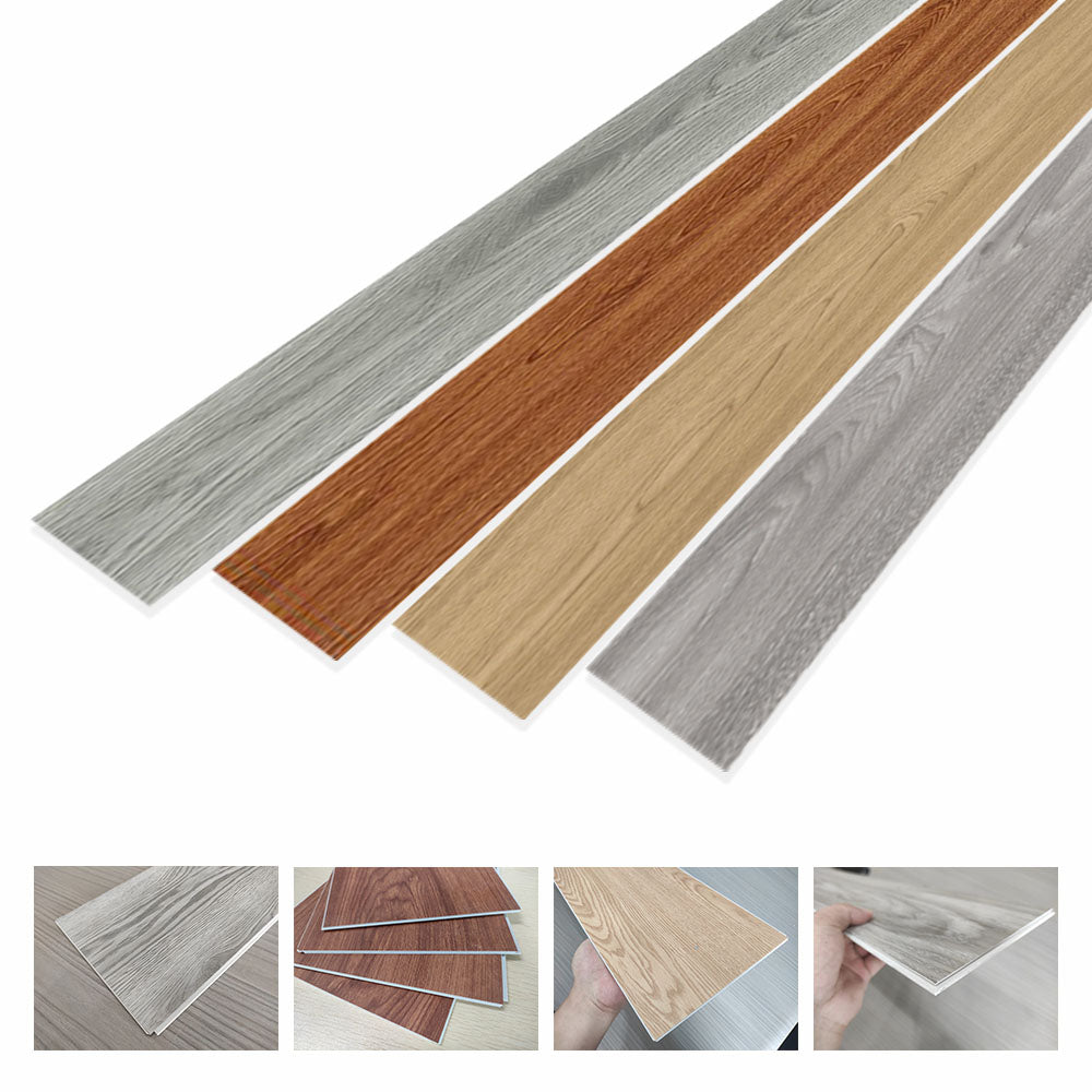 Planks-14PCS SPC Floor Tile , Floating, 4.0mm Natural Wood Grain Click Flooring Light Grey, 122 X 18cm, Christmas Gifts
