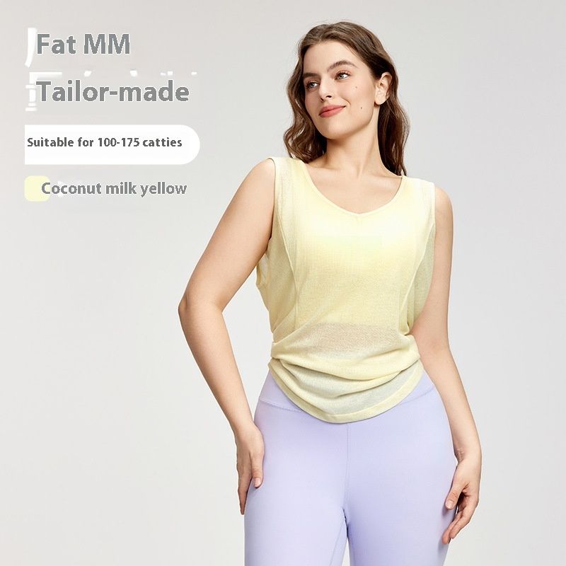 Yoga Clothes Blouse Solid Color Plus Size Women's Summer