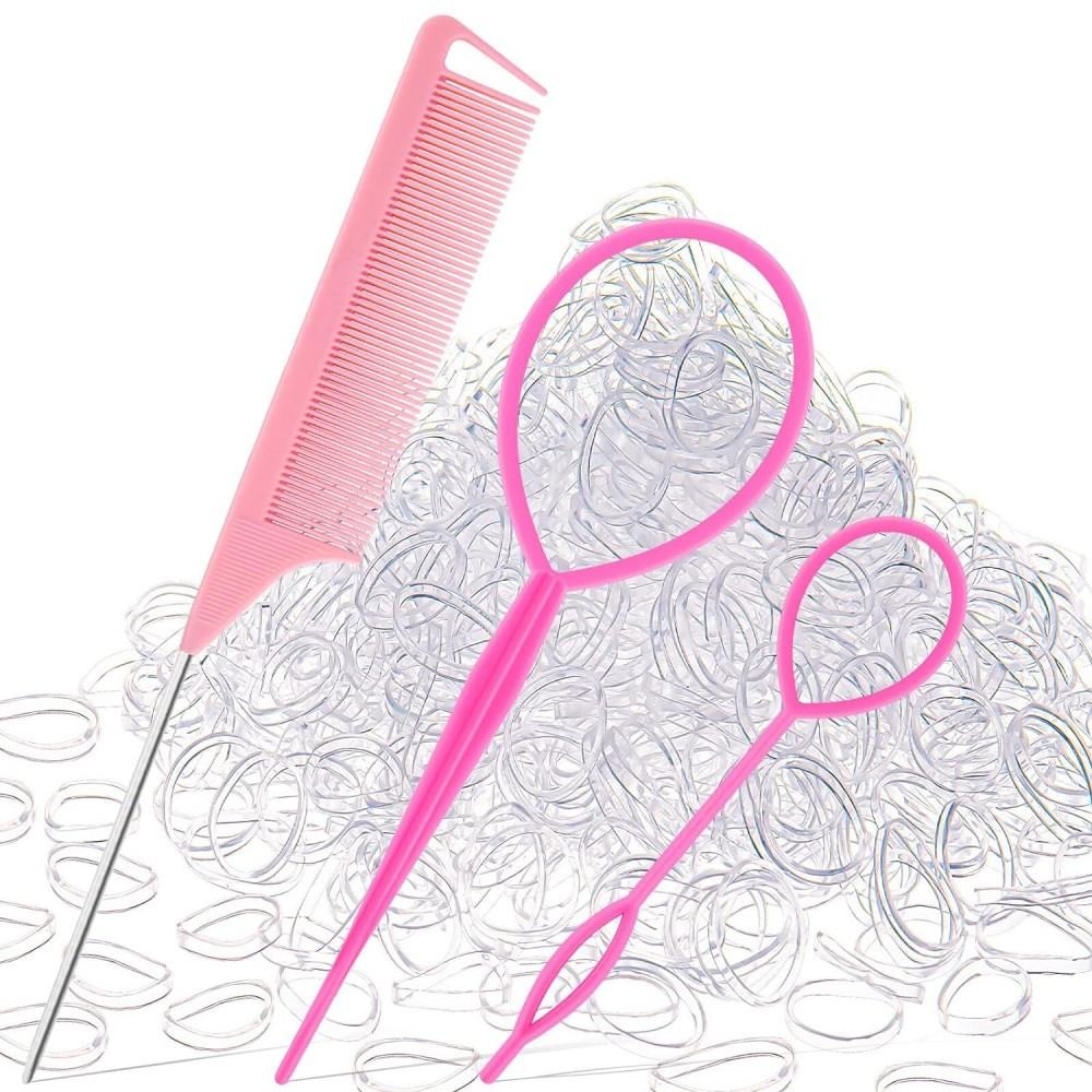 Disposable Hair Accessory Set Rubber Bands Steel-tipped Styling Combs And A Hair-picking Tool For Braiding