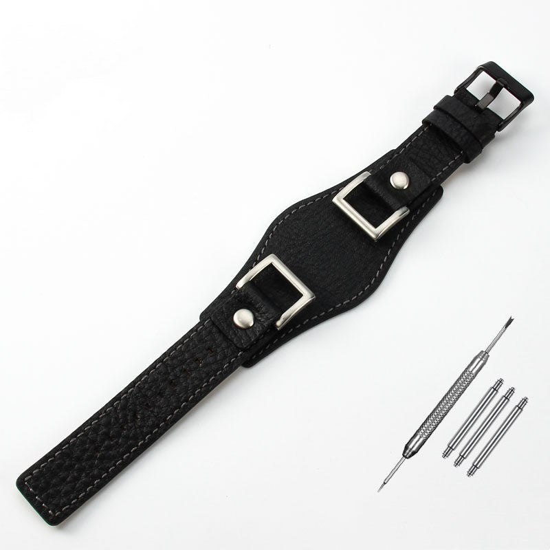 Replacement Fossil Watch Accessories Vintage-style Tray With 24mm Cowhide Leather Strap