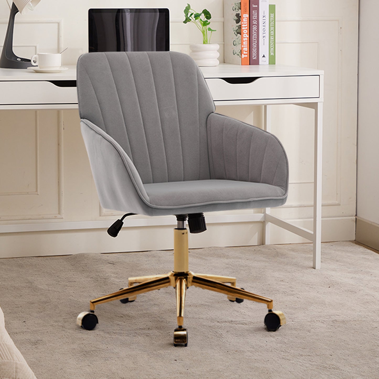 TY Adjustable Office Chair, Home Bedroom, Ergonomic Swivel Chair, Backrest Seat, Comfortable For Long Sitting