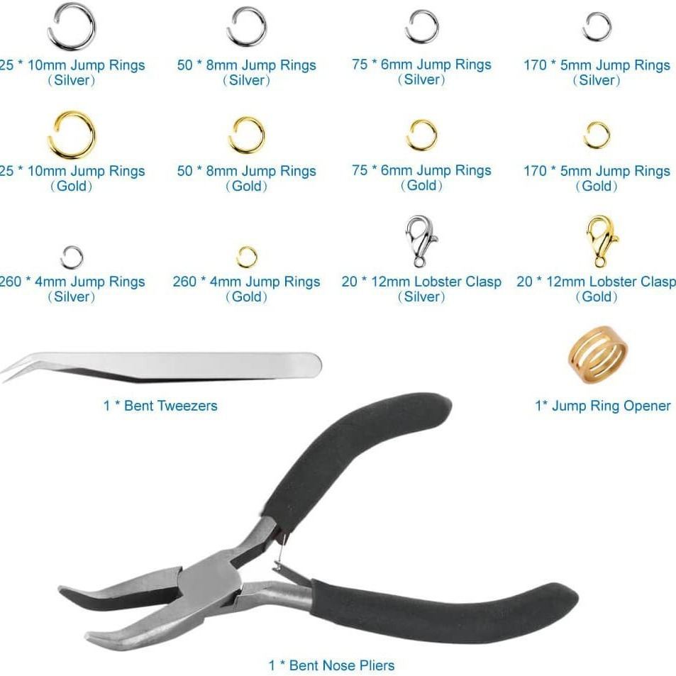 12 Grid Ornament Accessories Combination Suit Opening Connection Ring Lobster Buckle Manual Pliers With Ring Ring