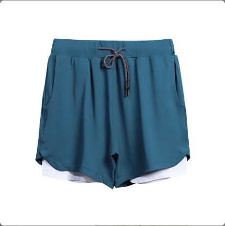 Gym Clothing Men Quick Dry 2 In 1 Gym Shorts Men Polyester Spandex Breathable Shorts Men Liner Running Fitness Shorts