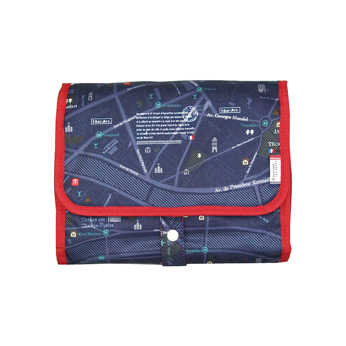 Makeup Travel Bag Cosmetic Storage Bag Hanging Toiletry Wash Organizer Pouch AU AF8218-navy Map-700019