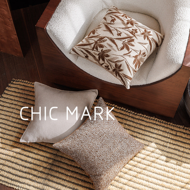Home Textiles Floral Simple Yarn-Dyed Jacquard Throw Pillow
