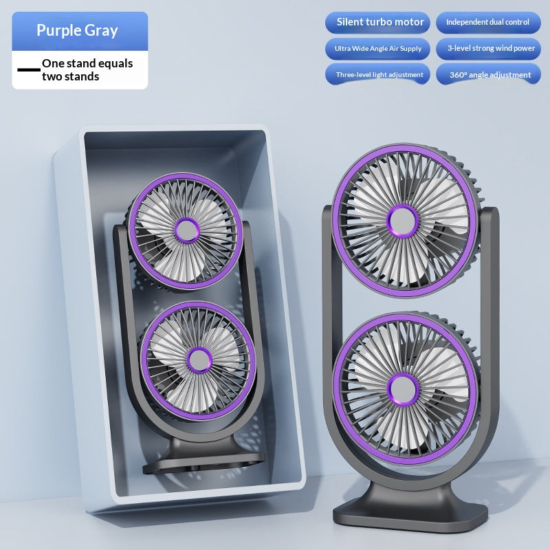 Multifunctional High-Wind-Force Three-Speed Fan With Night Light Dormitory And Outdoor Desktop Fan